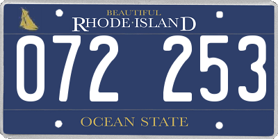 RI license plate 072253