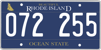 RI license plate 072255