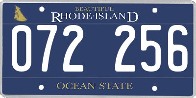 RI license plate 072256