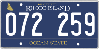 RI license plate 072259