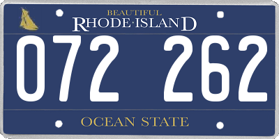 RI license plate 072262