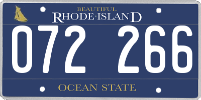RI license plate 072266