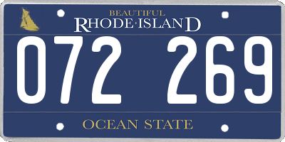 RI license plate 072269