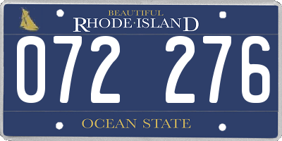 RI license plate 072276