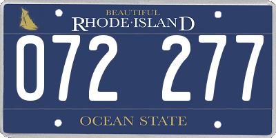 RI license plate 072277