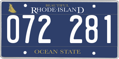 RI license plate 072281