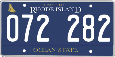 RI license plate 072282