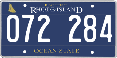 RI license plate 072284