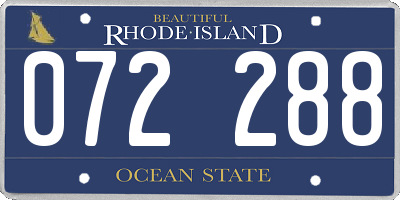 RI license plate 072288
