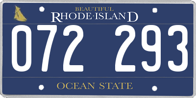 RI license plate 072293