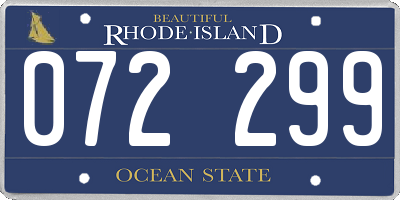 RI license plate 072299