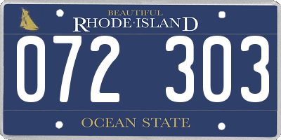 RI license plate 072303
