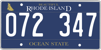 RI license plate 072347