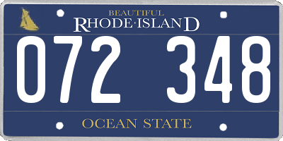 RI license plate 072348