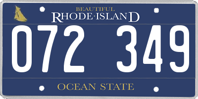 RI license plate 072349
