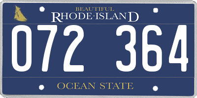RI license plate 072364