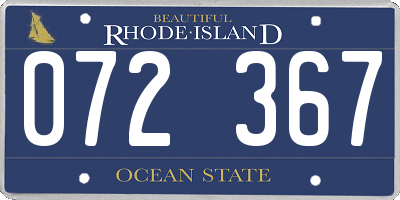 RI license plate 072367