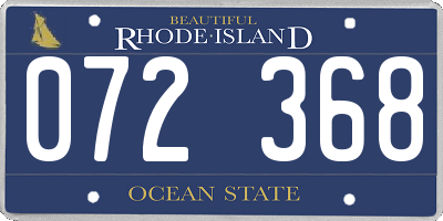 RI license plate 072368