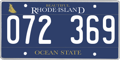 RI license plate 072369