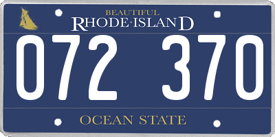 RI license plate 072370