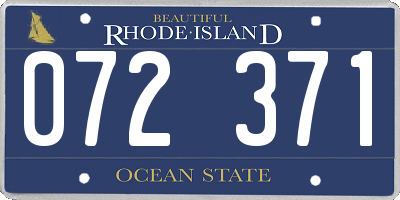 RI license plate 072371