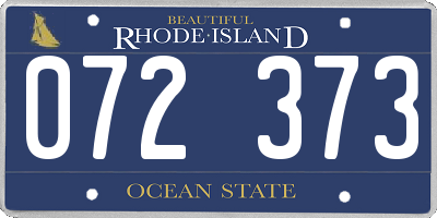 RI license plate 072373