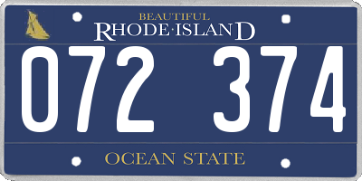 RI license plate 072374