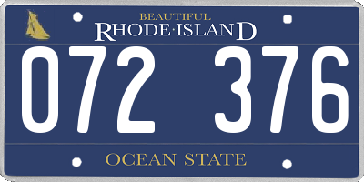 RI license plate 072376