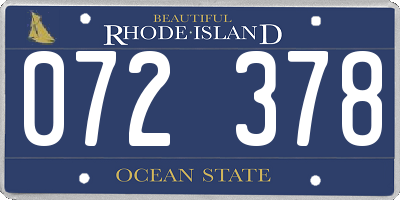 RI license plate 072378