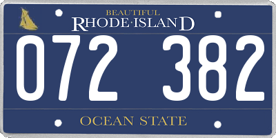 RI license plate 072382