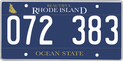 RI license plate 072383