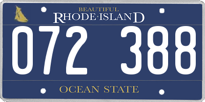 RI license plate 072388
