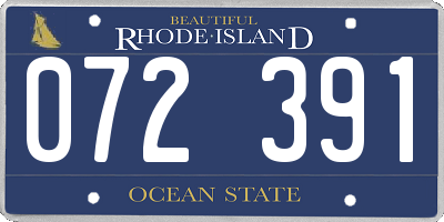 RI license plate 072391