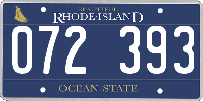 RI license plate 072393