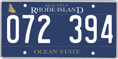 RI license plate 072394
