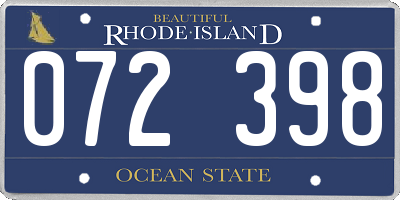 RI license plate 072398