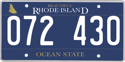 RI license plate 072430