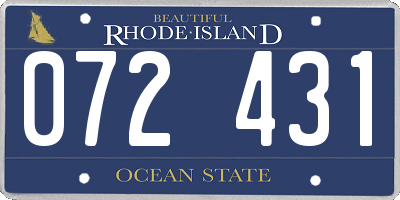 RI license plate 072431