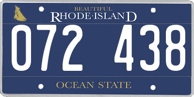 RI license plate 072438