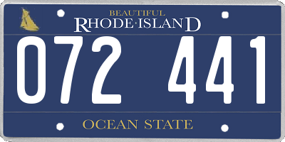 RI license plate 072441