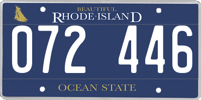 RI license plate 072446