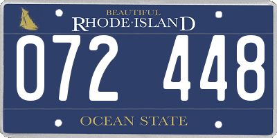 RI license plate 072448