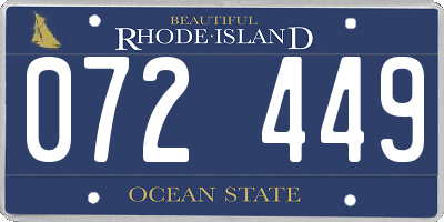 RI license plate 072449