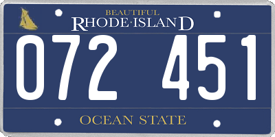RI license plate 072451