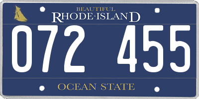 RI license plate 072455
