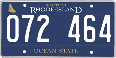 RI license plate 072464
