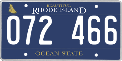 RI license plate 072466