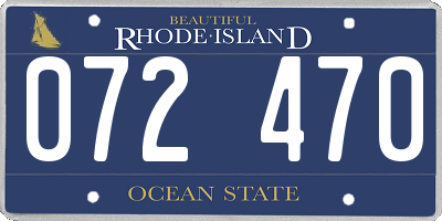 RI license plate 072470