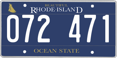 RI license plate 072471