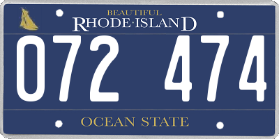 RI license plate 072474